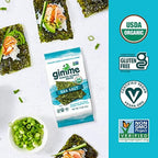 gimMe Seaweed, Sea Salt, 6 Count, Pack of 2 | Organic | Keto & Vegan | Gluten Free | Source of Iodine
