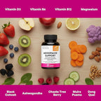 Complete Menopause Support Supplement For Women | With Ashwagandha, Black Cohosh, Dong Quai & Muira Puama | Helps Easing Hot Flashes Night Sweats Mood Swings Hormone Balance & Harmony | 120 Capsules