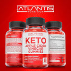 Atlantis Nutrition Keto ACV Gummies for Weight Loss - Apple Cider Vinegar Gummies Formulated to Support Advanced Weight Loss, Digestion, Detox & Cleansing, Made with 1000MG ACV Per Serving - 60 Count