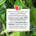 Estroven Pre-Menopause Relief, 30 Ct., Clinically Proven Ingredients, Provides Menopause Relief plus Night Sweats & Hot Flash Relief, Drug-Free or Estrogen Free
