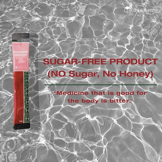 CK3000+ 6 Year Old Panax Red Ginseng Extract 100% 3000mg per Stick, High Ginsenoside (30mg), No Sugar, No Additives, Fermented Korean Red Ginseng, Energy & Immune Support, 30 Sticks