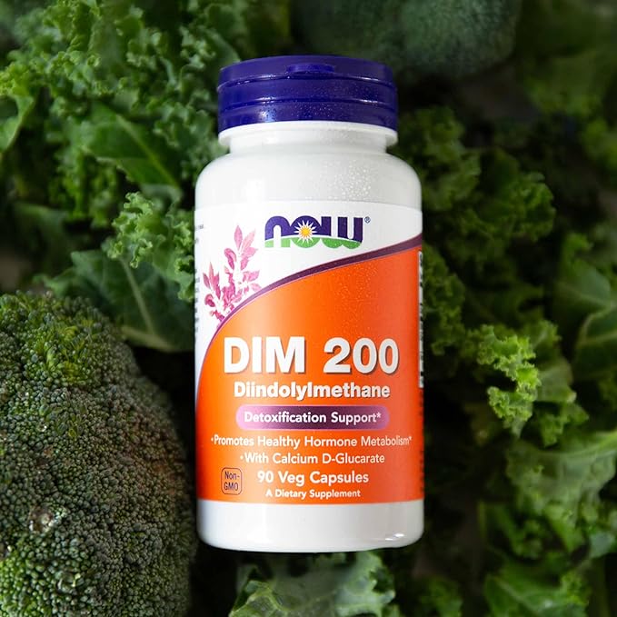 NOW Foods Supplements, DIM 200 (Diindolylmethane) with Calcium D-Glucarate, 90 Veg Capsules