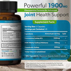 Glucosamine Sulfate KCL with Chondroitin & MSM - Joint Supplements for Women and Men - Glucosamine Chondroitin MSM Supplement - Supports Joint Health, Flexibility & Mobility – Made in USA,100 Capsules