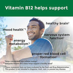 Nature Made Vitamin B12 1000 mcg, Dietary Supplement for Energy Metabolism Support, B12 Vitamins 1000 mcg, 90 Softgels, 90 Day Supply