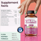 UTI Flora & Odor Pro+ & UTI Yeast & pH Pro+ | Pack of 2 | Vaginal Probiotics for Feminine Hydration & Freshness Support | Third-party Tested, cGMP Facility, Vegan, Non-GMO, Gluten-Free | 60+60 Caps