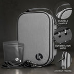 KIBAGA Travel Pill Organizer & Secure Medicine Storage Bag with Lock - Personal Container Box with Smell Control -Portable Water Proof Case for Vitamins, Supplements & First Aid
