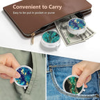 3 Pack Pill Box, Small Pill Case for Purse & Pocket, Cute Medicine Organizer Travel Pillbox, Portable Pill Container Holder to Hold Vitamins, Medication, Fish Oil & Supplements, Teal Ocean Marble