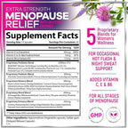 Menopause Supplements for Women - Hot Flash Night Sweats & Menopause Relief Pills - Probiotic Blend 8 Billion CFU Per Serving with Dong Quai & Black Cohosh - Vaginal, Digestive Support - 60 Capsules