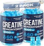 Vita Guard 5000mg Creatine Monohydrate Gummies Formula for Men and Women Ultimate Muscle Builder, Energy Booster & Pre-Workout Supplement (2 Pack)