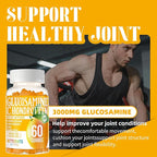 Glucosamine Chondroitin Gummies with MSM & Elderberry Extra Strength - Joint Support, Antioxidant Immune Support Supplement for Adults, Men & Women120 Orange Gummies