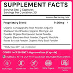 Ayurvedic Hormone Balance for Women | Cortisol Reducer | Mood, Energy, & Sleep Support | Regulates Estrogen | Stress Relief | Ashwagandha, Rhodiola, & Shatavari | Made in USA | 60 Ct. - OSH Wellness