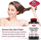 Olympian Labs Multi Collagen Complex Type I, II, III, V, X, Hair, Nails, Joint, Gut Health, 90 Caps, 30-Day Supply