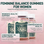 Premium Feminine Balance Gummies - for Women’s Health & Wellness - Immune Support - Vegan, Gluten-Free & Halal - Hawaiian Pineapple - 60 Gummies - 30 Servings (2)