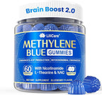 LILICARE Methylene Blue Gummies 7mg Per Serving for Humans | Upgraded Antioxidant & Brain Booster Supplement for Cognitive Function, Energy, Cellular & Mitochondrial Health | Pure, Vegan, 60 Counts