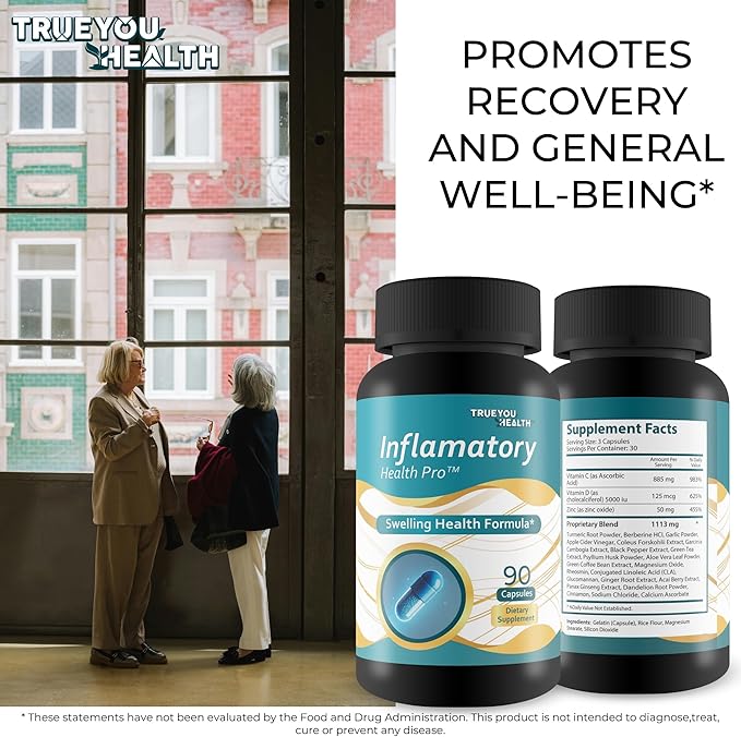 Inflammatory Health Pro - Our Best Natural Support for Joint & Muscle Comfort - Healthy Anti Swelling Supplements - Muscle Ache Supplements - Joint Stiffness Supplements Anti Swelling Pills