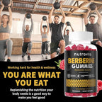 Nutravita Berberine Gummies with Ceylon Cinnamon 1500mg High Potency Berberine HCL Supplement for Immune and Metabolism Support, Sugar Free Organic Berberine Gummies Raspberry Flavor-2PACK