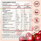 Iron Gummies Supplement for Women, Men & Kids, Iron 65mg with 250mg Vitamin C B6 B12 Folate Healthy Blood, Energy & Immune Support Gentle on Stomach Ferrous Fumarate, 120 Count