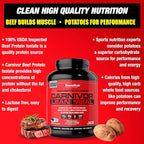 MuscleMeds CARNIVOR Lean Meal Whole Food Meal Replacement Shake, MRE, Beef Protein Isolate, White Potato, Sweet Potato, 40g Protein, 40 g Carbs, Lactose Free, Sugar Free, Mocha Latte 20 Servings