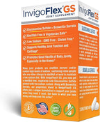 INVIGOFLEX® GS - Glucosamine Sulfate (Shellfish Free, Sodium Free & Vegetarian Safe) Non GMO, Gluten Free - with Boswellia Serrata - Knees, Hands, Back, and Hip Premium Joint Supplement