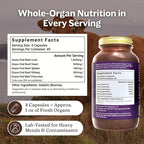 MK Supplements Grass-Fed Beef Organs Capsules | 5 Organs in Nature-Identical Ratios | B12, Copper & Heme Iron | Regeneratively Raised | 150 Capsules