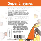 NOW Supplements, Super Enzymes, Formulated with Bromelain, Ox Bile, Pancreatin and Papain, Super Enzymes, 180 Capsules