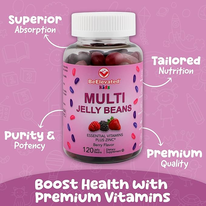 Kids Multivitamin Gummies – Tasty Berry-Flavored Zinc Gummies for Children & Adults – Vegetarian, Gluten-Free & Nut-Free Kids Vitamins Multivitamin – 120 Count (60 Day Supply)