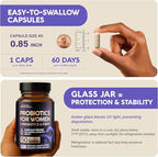 Probiotics for Women 50 Billion CFU - Vaginal Probiotics Clinically Proven for Yeast & pH Balance - Digestion & Bloating Relief - 8 Strains + Prebiotics - Delay Release - Made in USA, 60 Capsules