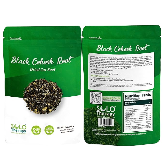 Black Cohosh Root Herbal Tea - 56 grams - Tea Resealable Bag - 56 grams - Premium Quality (Black Cohosh Root)
