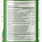NAD Resveratrol Supplement 200mg with Berberine NAC Collagen - Nicotinamide Riboside NMN NADH CoQ10 Biotin Hyaluronic Acid - Hair Skin Nails Supplement - 60 Capsules