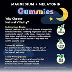Natural Vitality Calm, Magnesium Citrate Kids Supplement, Stress Relief Gummies, Supports a Healthy Response to Stress, Gluten Free, Vegan, Nighttime Berry, 120 Gummies