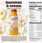 Premier Protein Shake, Bananas & Cream, 30g Protein, No Added Sugar, 24 Vitamins & Minerals to Support Immune Health, 11.5 fl oz, 12 Pack