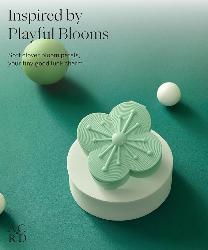 NobleCase Bloom Charm Travel Pill Organizer, 5 Compartments with Mirror, Easy-Open Lock, Cute Compact Pill Box for Purse, BPA-Free Vitamin Case and Small Jewelry Storage, Sage Green