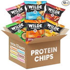 WILDE Protein Chips Variety Pack, High Protein Snacks for Adults, Keto Chips, Gluten Free, Low Carb Snack Box Made with Real Ingredients 1.34oz Bags, Pack of 12