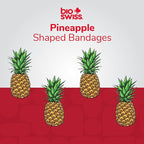 BioSwiss Bandages, Pineapple Shaped Self Adhesive Bandage Set, Latex Free, Sterile Wound Care, 50 Count