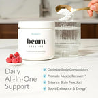 Beam Creatine Monohydrate Powder – 5g Micronized Creatine Monohydrate, Flavored Creatine for Women & Men, Muscle Strength, Growth & Cognitive Support, Blue Raspberry Flavor, 30 Servings