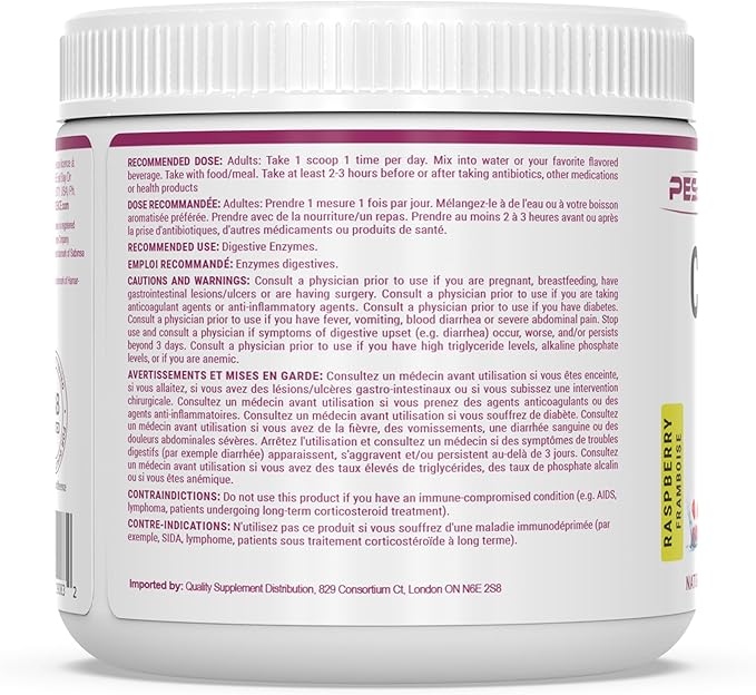 PEScience Complete-GI Gut Health Powder, Probiotics for Women and Men, Digestive Enzymes, Prebiotic Fiber, L Glutamine, Pepzin GI Zinc Carnosine - Raspberry Flavor, 30 Servings