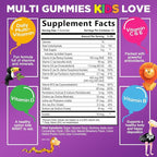 Multivitamin for Kids - Complete Daily Children's Multi Vitamin Gummy Chew with Vitamin D, B Vitamins, Zinc & More - Energy, Memory Focus & Immune Health Support - Natural Berry Flavor - 120 Gummies