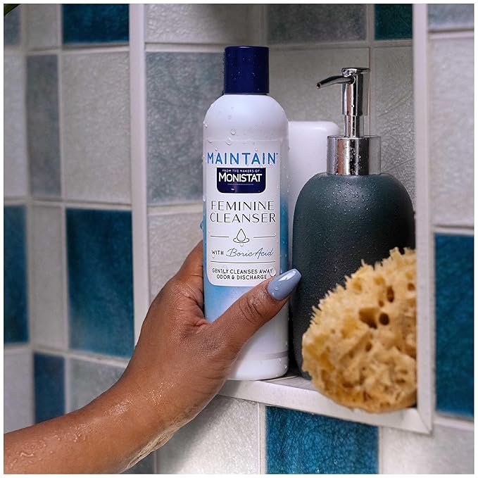 Monistat Boric Acid Feminine Wash, Fragrance-Free Intimate Wash for Women with Gentle pH-Balanced Formula, 16 Fl Oz