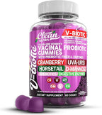 Vaginal Probiotic Gummies For Women | Prebiotics Cranberry D-Mannose Uva-Ursi Digestive Enzymes | Vaginal Health Supplement pH Balance to Promote Healthy Vaginal Odor & Flora Cranberries Gummy Vitamin