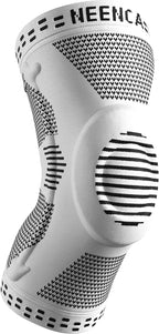 NEENCA Professional Knee Brace for Pain Relief, Medical Knee Support with Patella Pad & Side Stabilizers, Compression Knee Sleeve for Meniscus Tear, ACL, Joint Pain, Runner, Workout (Gray, Small)