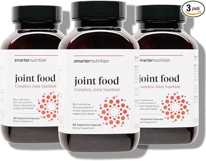 SMARTERNUTRITION Joint Food - Nourishing Support for Joint Comfort, Lubrication, Mobility with Collagen Type II, Lipase, MSM, Vitamin C, Turmeric, Bromelain - 180 Count(Pack of 3) - 90-Day Supply