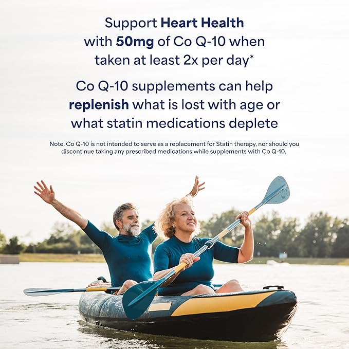 Puritan's Pride Coenzyme CoQ10 50mg, Dietary Supplement for Heart Health, Blood Pressure, Oral Gum Health, and Healthy Aging Support, 100 Servings, Rapid Release Softgels