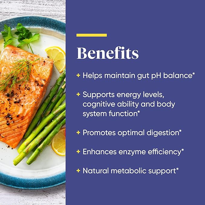 Enzymedica, pH-Basic, Includes Digestive Enzymes, Nutrients & Herbs, Supports Healthy Digestion & pH Balance, 90 Count - FFP
