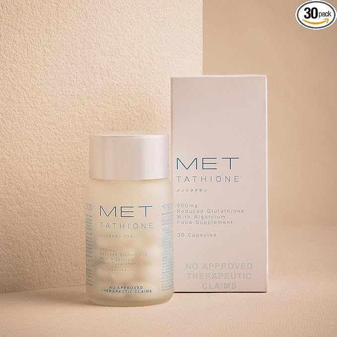 MET 500500mg Glutathione with Algatrium Softgel Capsules, White