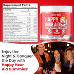 Sneaky Booze Happy Hour Aid Gummies Supplement Pre Game Party Hydration Electrolytes Alcohol DHM Milk Thistle After Drinking Gummy Weekend Recovery Vitamins Formula Better Mornings Support 90 Count