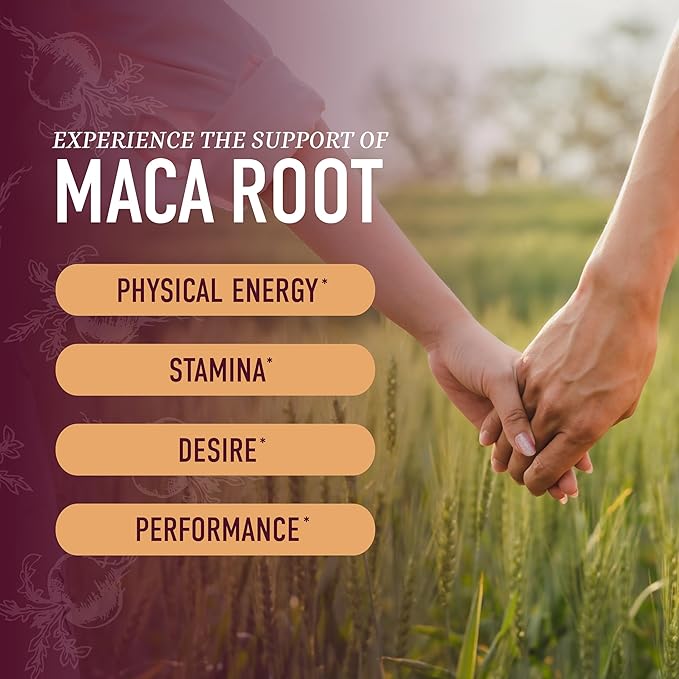 Maca Root Gummies with Natural Peach Flavor | Drive, Performance & Energy Support | Hormone Balance for Women and Men | Vegetarian, Non-GMO | 60 Gummies