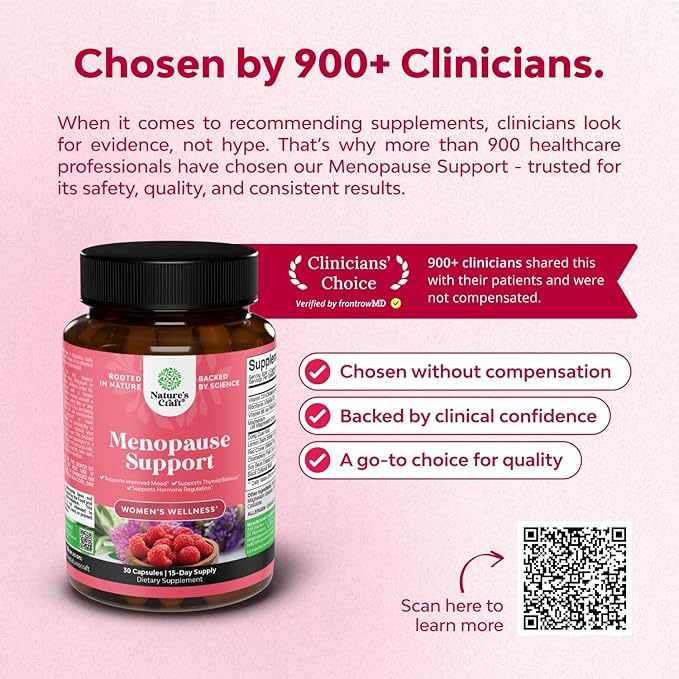 Complete Herbal Menopause Supplement for Women - Multibenefit Menopause Ease Hormone Balance for Women for Night Sweats Mood and More with Dong Quai Vitex Chaste Berry and Black Cohosh - 30 Count