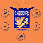 Cheddies Crackers Double Cheddar | Healthy Snacks Made with Real Cheddar Cheese and Simple Ingredients | Non-GMO | Cheesy Crackers | 4.2 Ounce (Pack of 6)