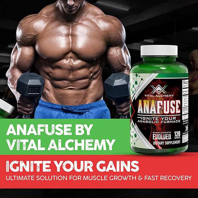 Vital Alchemy Anafuse Turkesterone Supplement for Men, Epicatechin, Quercetin, Black Pepper, and More - Increase Stamina, Lean Muscle Growth & Recovery - USA Made & Non-GMO - 120 Vegan Capsules