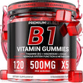 Vitamin B1 Gummies – Sugar-Free Thiamine Supplement with CoQ10 & Magnesium – B1 Gummies for Adults – 120 Gummy Supplement, 2-Month Supply